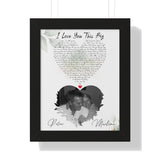 Lyrics -- Marlene & Peter 11.4.2011 -- Black framed 11x14 -- Printify