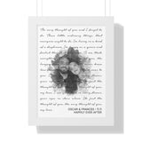 Lyrics -- Oscar & Frances 11/11 -- White framed 12x16 -- Printify