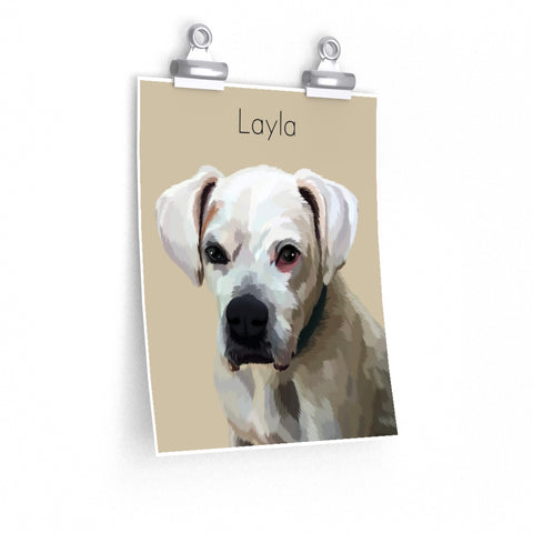 Printify 9x11 Poster - Dog 2.6 - Layla