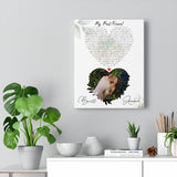 Lyrics -- Amber & Brett 12.17.20 -- Canvas 11x14 -- printify