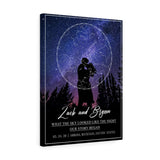 Star map -- Zack and Brynn 03.24.20 -- Canvas 18x24 -- Printify