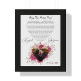 Lyrics -- Krystal and Autumn October 16 2021 -- Black framed 11x14 -- Printify