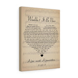 Lyrics -- Alex and Alexandra 5-25-13 -- Canvas 12x16 -- Printify