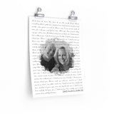Lyrics -- David Allen & Laura Lee -- 11x14 -- Printify