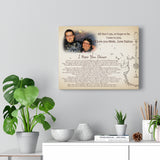 Lyrics -- I Love you Mom , Love Dalton -- Canvas 11x14 -- Printify