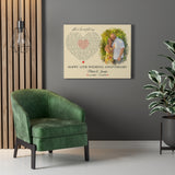 Lyrics -- Patrick & Jennifer -- Canvas 24x30 -- Printify