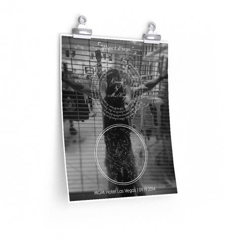 Stars Map Lyrics -- Poster/ 11''x14'' -- Cameron & McKaylee