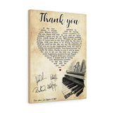 Thank You Lyrics -- 9 -- Canvas 18x24 -- Printify
