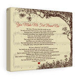Lyrics Song -- Canvas 8"x10" -- You make me feel brand new (Stylistics)