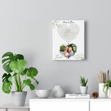 Music Song Lyrics -- Canvas 8"x10" -- Jonah & Sina