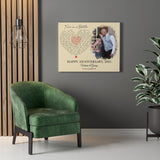Lyrics -- Victoria & George 12.13.2019 -- Canvas 24x30 -- Printify