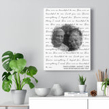 Lyrics -- David & Robin August 7, 2018 -- Canvas 12x16 -- Printify