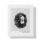 Lyrics Song -- White framed poster/ 11"x14" -- Sergio & Vanessa