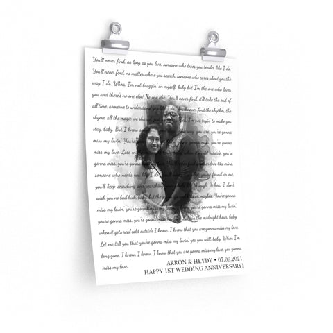 Printify 11x14 Poster - 1.3 Lyrics - Arron & Heydy