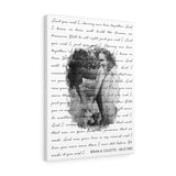 Lyrics -- Brian & Colette 08.27.1983 -- Canvas 18x24 -- Printify
