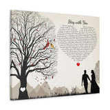 Lyrics Song -- Canvas 24"x30" -- stay with you (John Legend) -- Printify