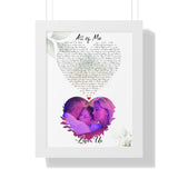 Lyrics -- Love us -- White framed 12x16 -- Printify