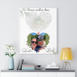 Music Lyrics Song -- Canvas 24"x30" -- Randy & Heather