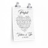 Lyrics -- Victoria & Tyler 2.14.2018 -- 9x11 -- Printify