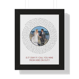 Song Record -- Black framed poster/ 11"x14" -- Andrew & Morgan 09.04.2021