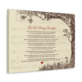 Lyrics Song -- Canvas 18"X24" -- Life Ain’t Always Beautiful(Gary Allan)