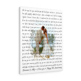 Lyrics -- Brennan & Ally I love you. Happy 9th Anniversary -- Canvas 24x30 -- Printify