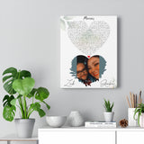 Lyrics -- Zack & Amber 10.26.18 -- Canvas 11x14 -- Printify
