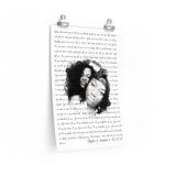 Lyrics -- Taylor & Andrea 12.17.17 -- 12x18 -- Printify