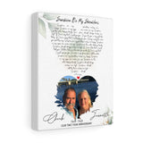 Music Lyrics Song -- Canvas 8"x10" -- CHUCK AND JEANETTE