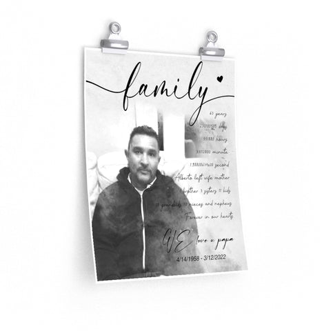 Family Anniversary -- poster/ 11''x14'' -- Alberto left