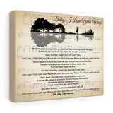 Music Lyrics Song -- Canvas 8"x10" -- Baby, I Love Your Way (Peter Frampton)
