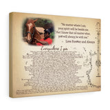 Lyrics -- No matter where I am -- Canvas 12x16 -- Printify