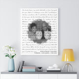 Music Lyrics Song -- Canvas 24"x30" -- KEVIN & MALIKA
