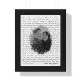 Lyrics Song -- Black framed poster/ 11"x14" -- April and Wendy