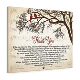 Thank You Lyrics Poster -- 25 -- Canvas 24x30 -- Printify