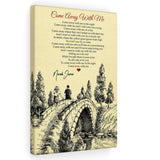Lyrics -- Come Away With Me -- Canvas 12"X18" -- Printify