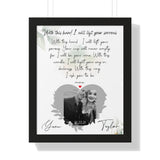 Lyrics -- Yanu & Taylor -- Black framed 16x20 -- printify