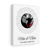 Lyrics Song -- Canvas 8"x10" -- Mike & Nikki