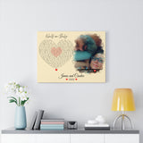 Lyrrics -- James and Candice 2022 -- Canvas 18x24 -- Printify