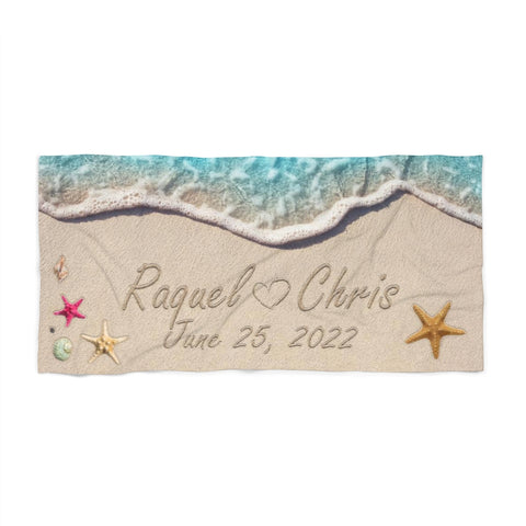 Towel for Bridesmaids 36" × 72" -- Raquel & Chris