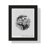Lyrics Song -- Black framed poster/ 11"x14" -- Brandoo and Ashley