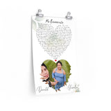 Lyrics -- Donald & Yanelin 2/14/22 -- 12x18 -- Printify