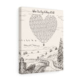 Country Music Song -- Canvas 11"X14" --  Guillermo & Terri