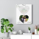 Lyrics -- Chris & Heather 06.20.2020 -- Canvas 11x14 -- Printify