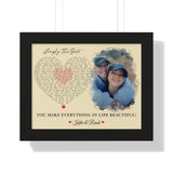 Lyrics -- Katie & Randi -- Black framed 11x14 -- Printify
