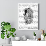 Music Lyrics Song -- Canvas 12"X16" -- Jeremy & Tamalyn
