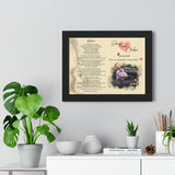 Lyrics -- Barry & Chelsie 04.30.2022 -- Black framed 12x16 -- Printify