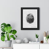 Lyrics Song -- Black framed poster/ 11"x14" -- April and Wendy