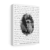 Music Lyrics Song -- Canvas 8"x10" -- Carlin and Sammie Davis