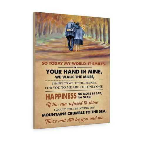 Thank You Lyrics -- Canvas 24"x30" -- 1